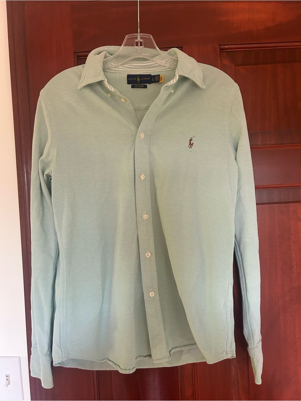 Women’s polo Ralph Lauren Light Mint Green Long-Sleeve Button-Down Shirt